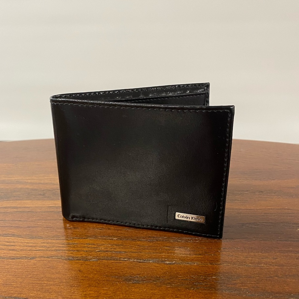 Men wallet, leather, black, NWT
